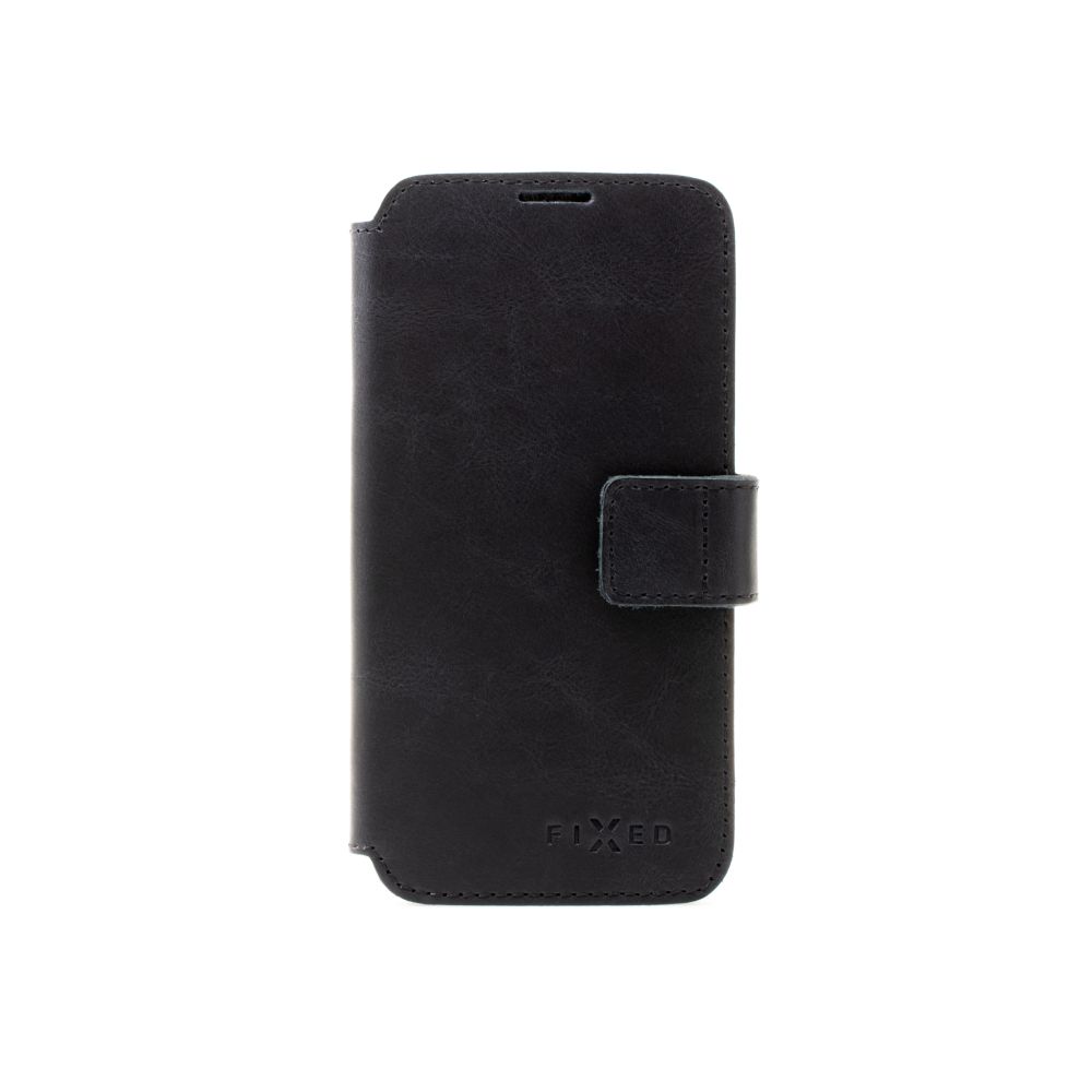 Kožené pouzdro typu kniha FIXED ProFit pro Apple iPhone 4 SE, černé