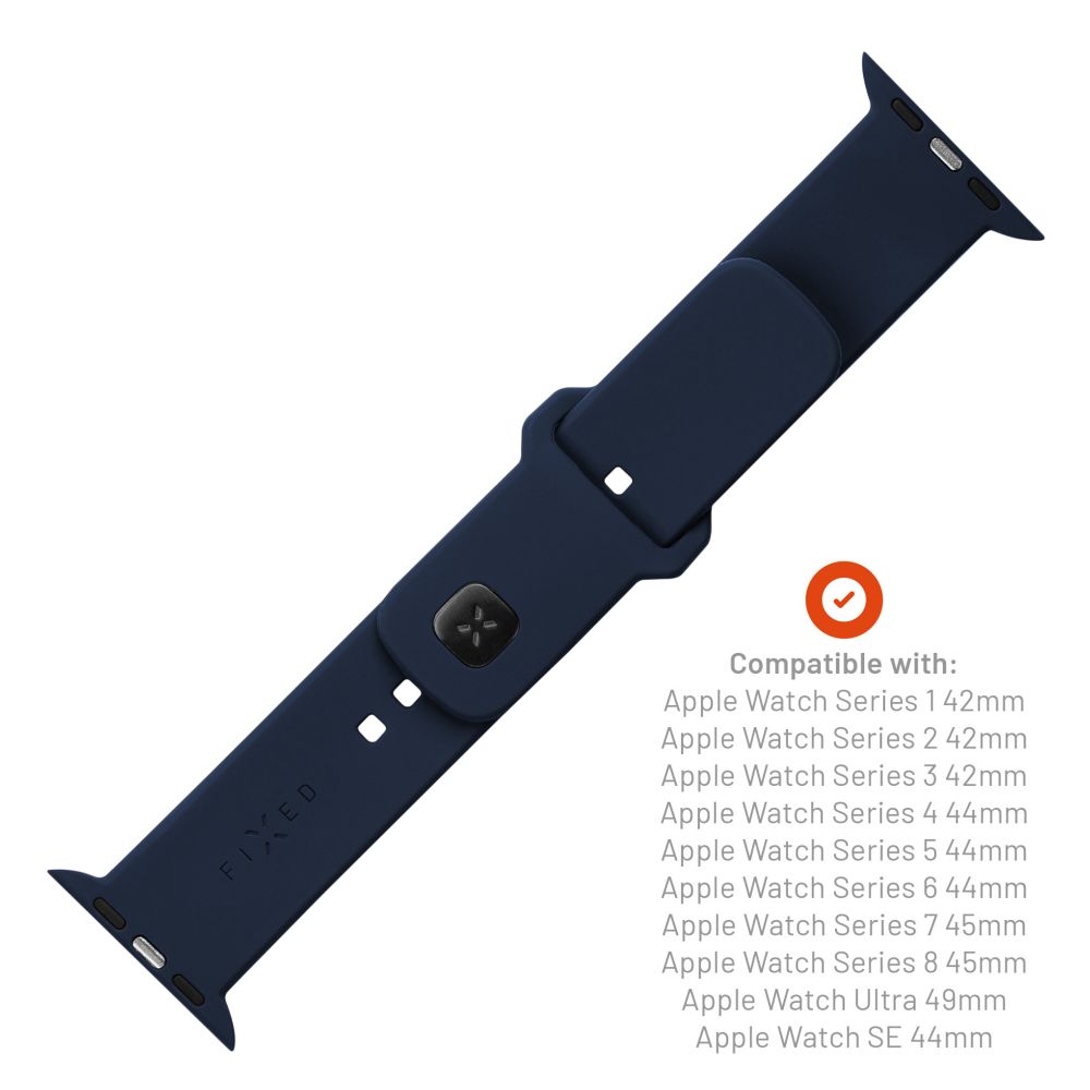 Set silikonových řemínků FIXED Silicone Sporty Strap pro Apple Watch Ultra 49mm, modrý