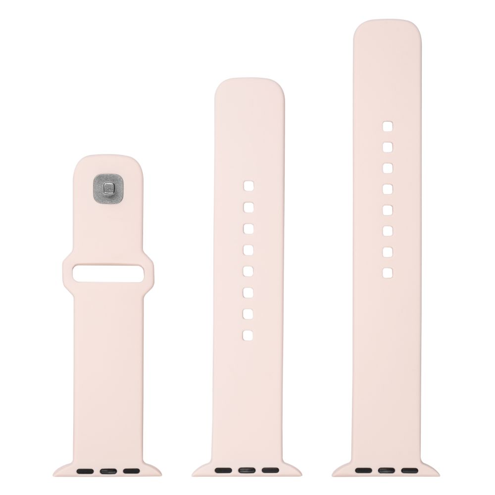 Set silikonových řemínků FIXED Silicone Sporty Strap pro Apple Watch 38/40/41mm, růžový