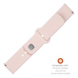 Set silikonových řemínků FIXED Silicone Sporty Strap s Quick Release 22mm pro smartwatch, růžový