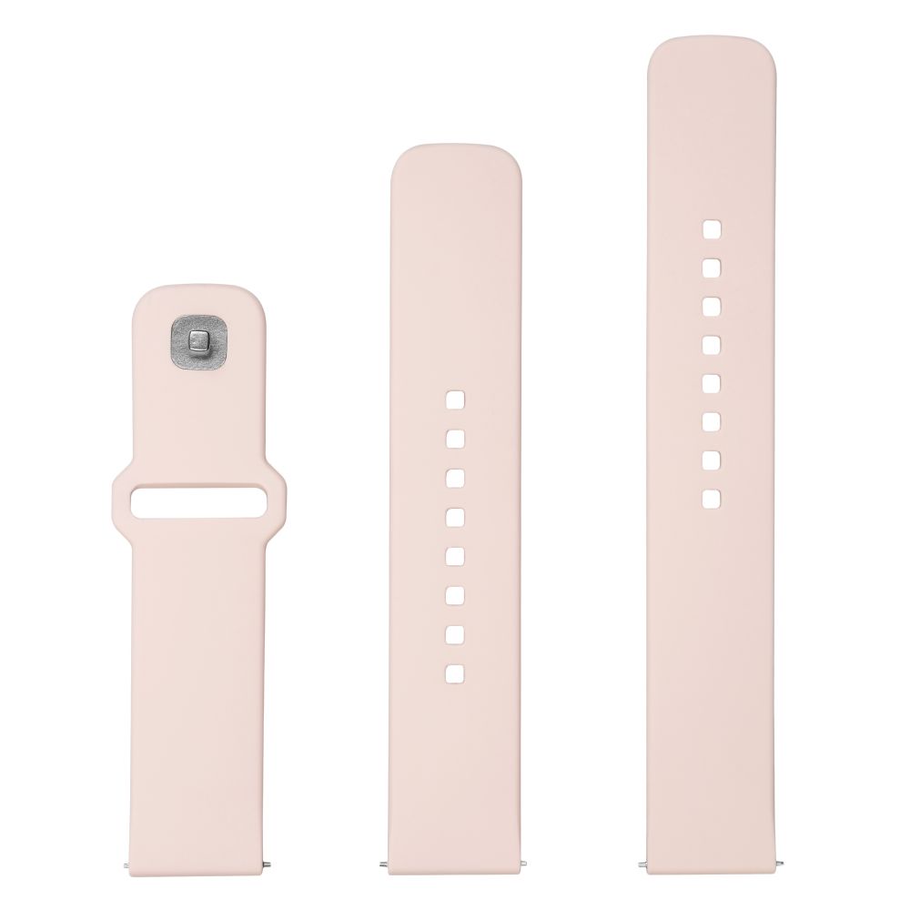 Set silikonových řemínků FIXED Silicone Sporty Strap s Quick Release 22mm pro smartwatch, růžový