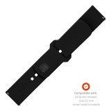 Set silikonových řemínků FIXED Silicone Sporty Strap s Quick Release 22mm pro smartwatch, černý