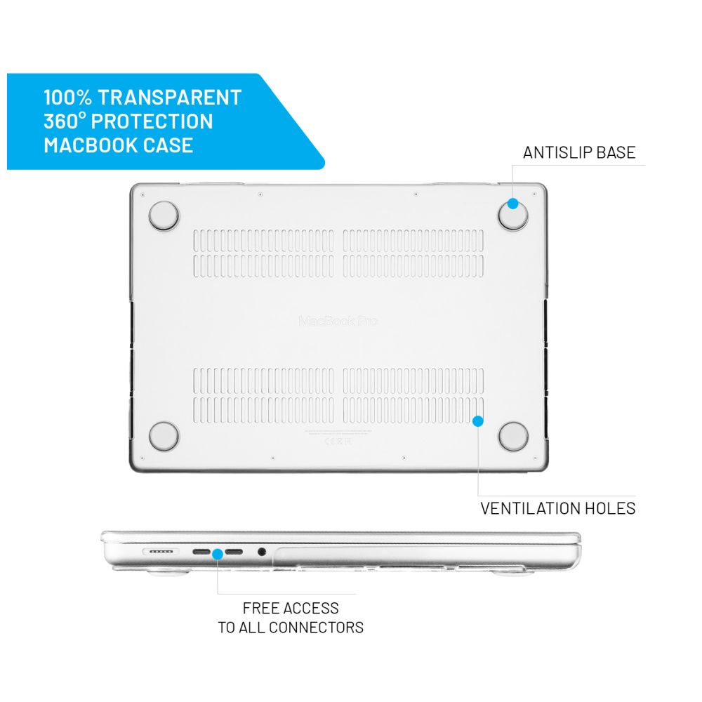 Ochranné pouzdro FIXED Pure pro Apple MacBook Pro 16,2“ (2021/2023), čiré