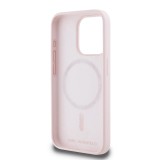 Karl Lagerfeld Liquid Silicone Double Heads Magsafe Zadní Kryt pro iPhone 15 Pro Max Pink