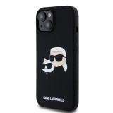 Karl Lagerfeld Liquid Silicone Double Heads Magsafe Zadní Kryt pro iPhone 15 Pro Max Black