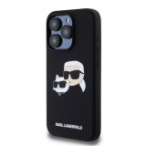 Karl Lagerfeld Liquid Silicone Double Heads Magsafe Zadní Kryt pro iPhone 15 Pro Black