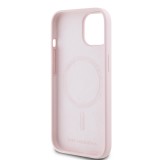 Karl Lagerfeld Liquid Silicone Karl and Choupette Magsafe Zadní Kryt pro iPhone 15 Pink