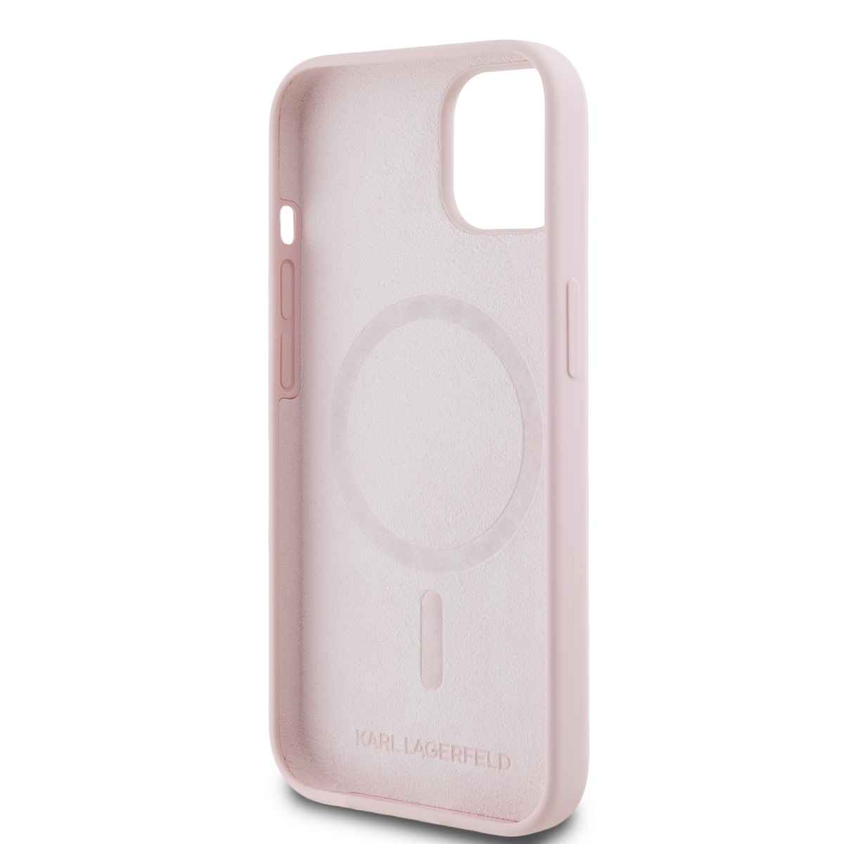 Karl Lagerfeld Liquid Silicone Karl and Choupette Magsafe Zadní Kryt pro iPhone 14 Pink