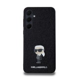 Karl Lagerfeld Fixed Glitter Metal Ikonik Zadní Kryt pro Samsung Galaxy A35 5G Black