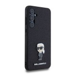 Karl Lagerfeld Fixed Glitter Metal Ikonik Zadní Kryt pro Samsung Galaxy A55 5G Black