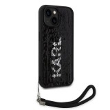 Karl Lagerfeld Sequins Reversible Zadní Kryt pro iPhone 15 Black/Silver