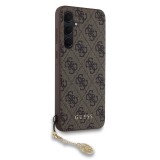 Guess 4G Charms Zadní Kryt pro Samsung Galaxy A55 Brown