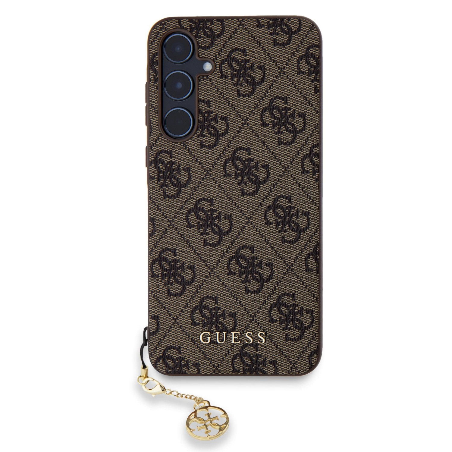 Guess 4G Charms Zadní Kryt pro Samsung Galaxy A55 Brown