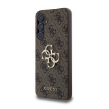 Guess PU 4G Metal Logo Zadní Kryt pro Samsung Galaxy A55 5G Brown