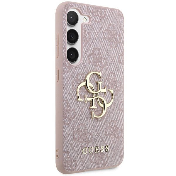 Guess PU 4G Metal Logo Zadní Kryt pro Samsung Galaxy A35 5G Pink