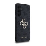 Guess PU 4G Metal Logo Zadní Kryt pro Samsung Galaxy A35 5G Grey