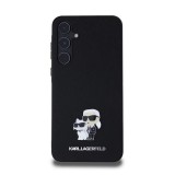 Karl Lagerfeld PU Saffiano Metal Karl and Choupette Zadní Kryt pro Samsung Galaxy A55 5G Black