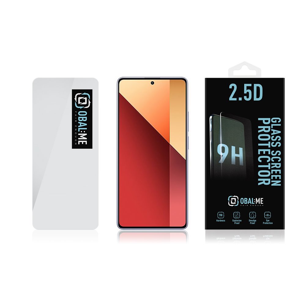 OBAL:ME 2.5D Tvrzené Sklo pro Xiaomi Redmi Note 13 Pro 4G/5G Clear