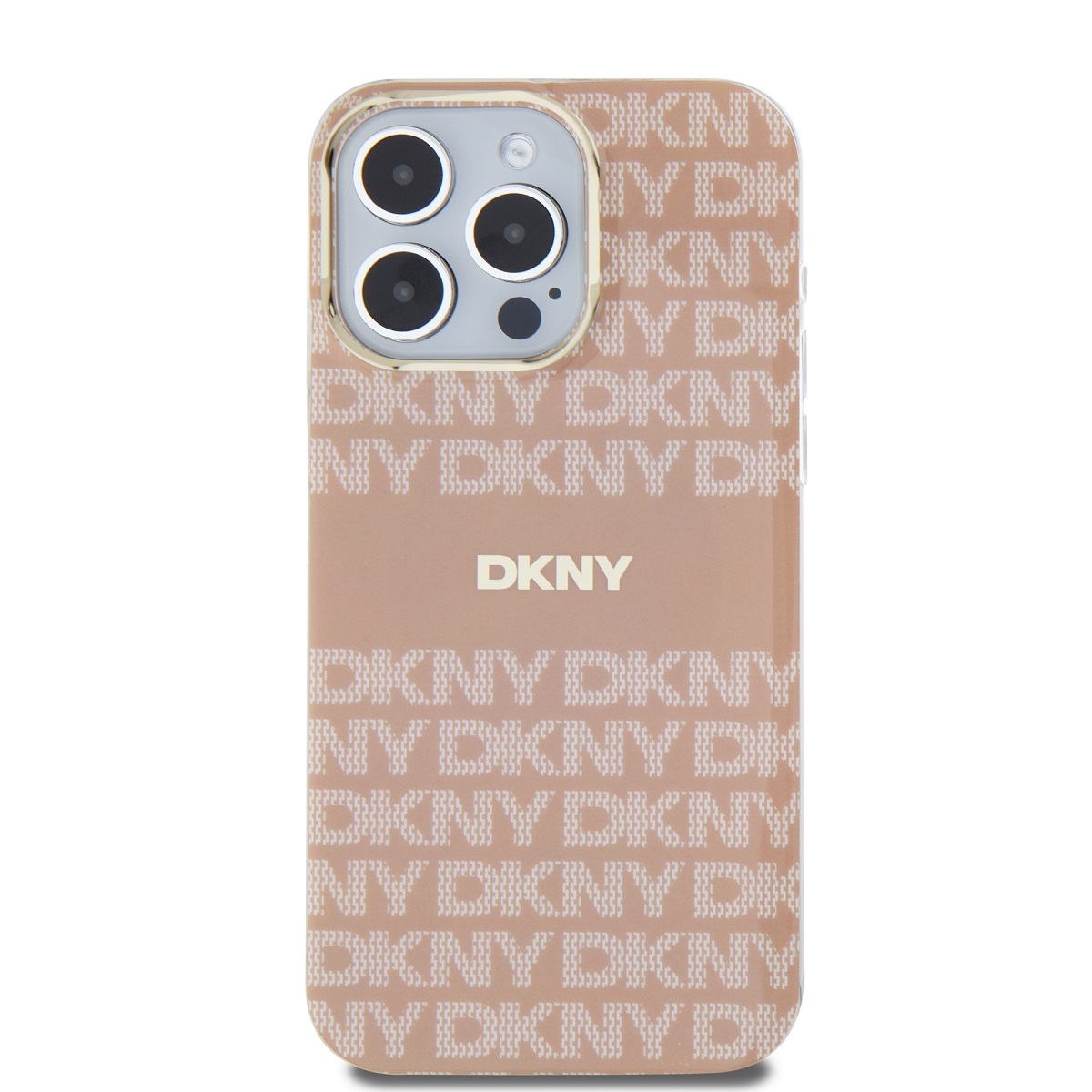 DKNY PC/TPU Repeat Pattern Tonal Stripe Magsafe Zadní Kryt pro iPhone 15 Pro Max Pink