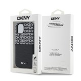 DKNY PU Leather Repeat Pattern Card Pocket Zadní Kryt pro iPhone 15 Black