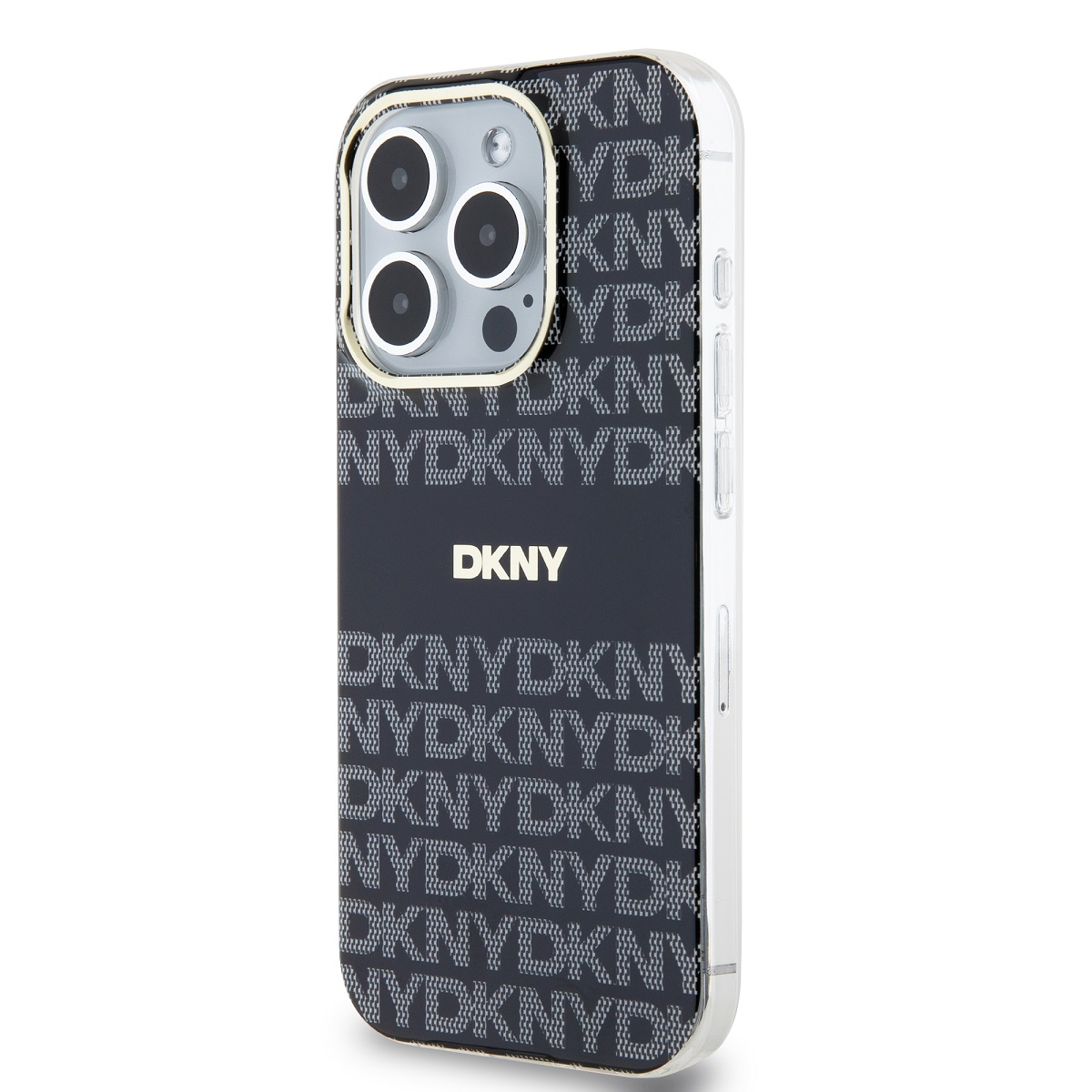 DKNY PC/TPU Repeat Pattern Tonal Stripe Magsafe Zadní Kryt pro iPhone 14 Pro Black