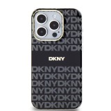 DKNY PC/TPU Repeat Pattern Tonal Stripe Magsafe Zadní Kryt pro iPhone 13 Pro Max Black