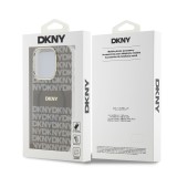 DKNY PC/TPU Repeat Pattern Tonal Stripe Magsafe Zadní Kryt pro iPhone 15 Pro Max Beige