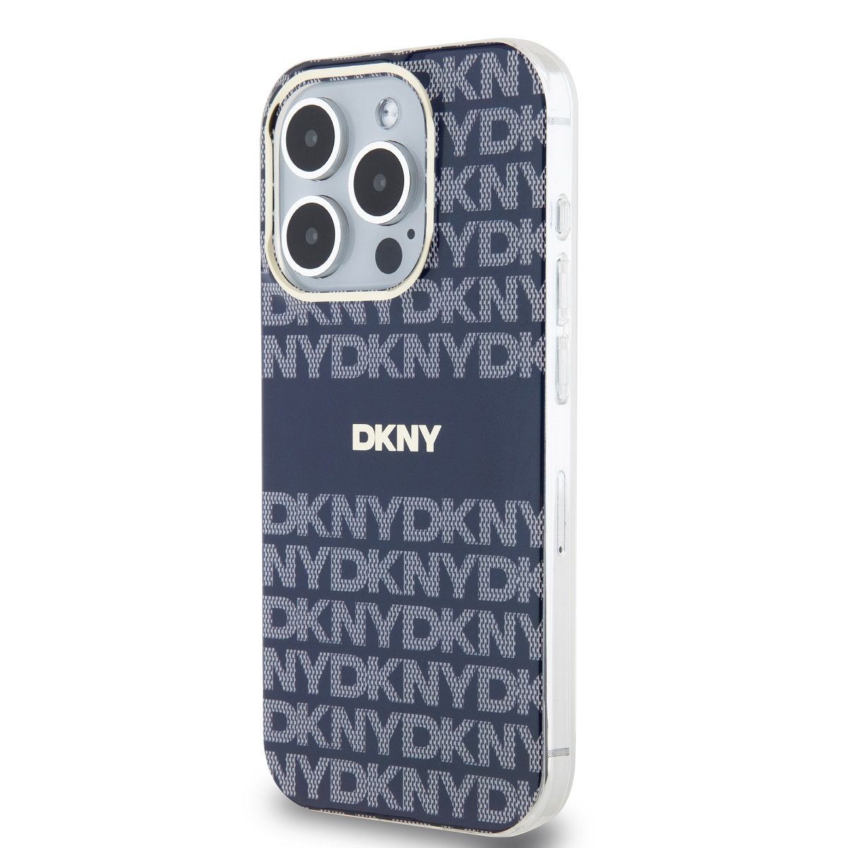 DKNY PC/TPU Repeat Pattern Tonal Stripe Magsafe Zadní Kryt pro iPhone 15 Pro Max Blue