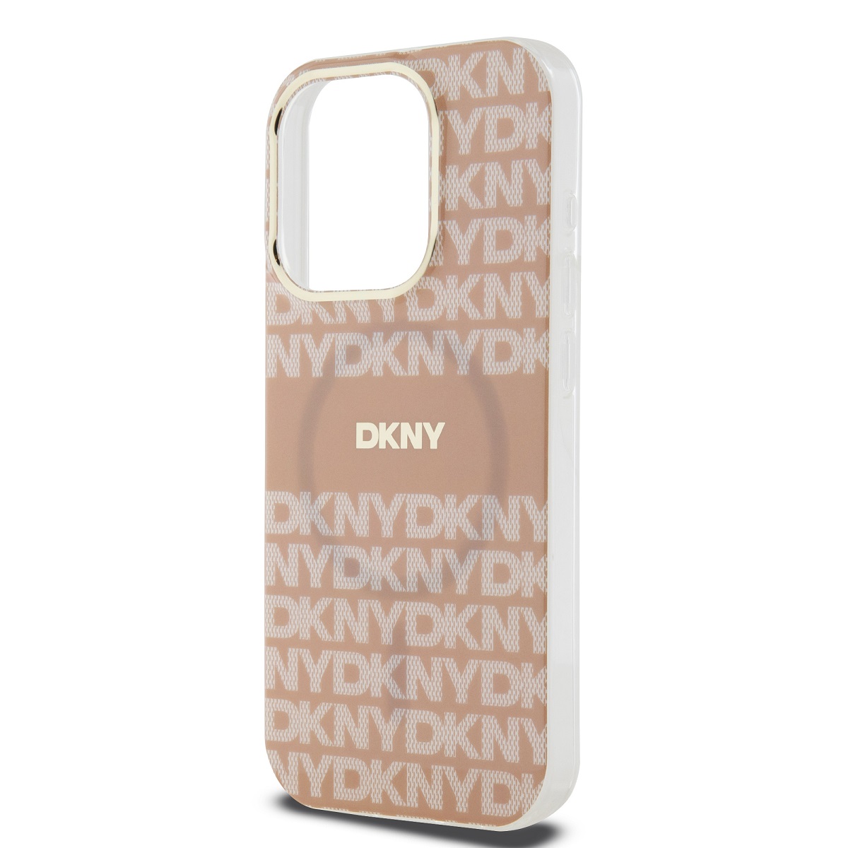 DKNY PC/TPU Repeat Pattern Tonal Stripe Magsafe Zadní Kryt pro iPhone 14 Pro Max Pink