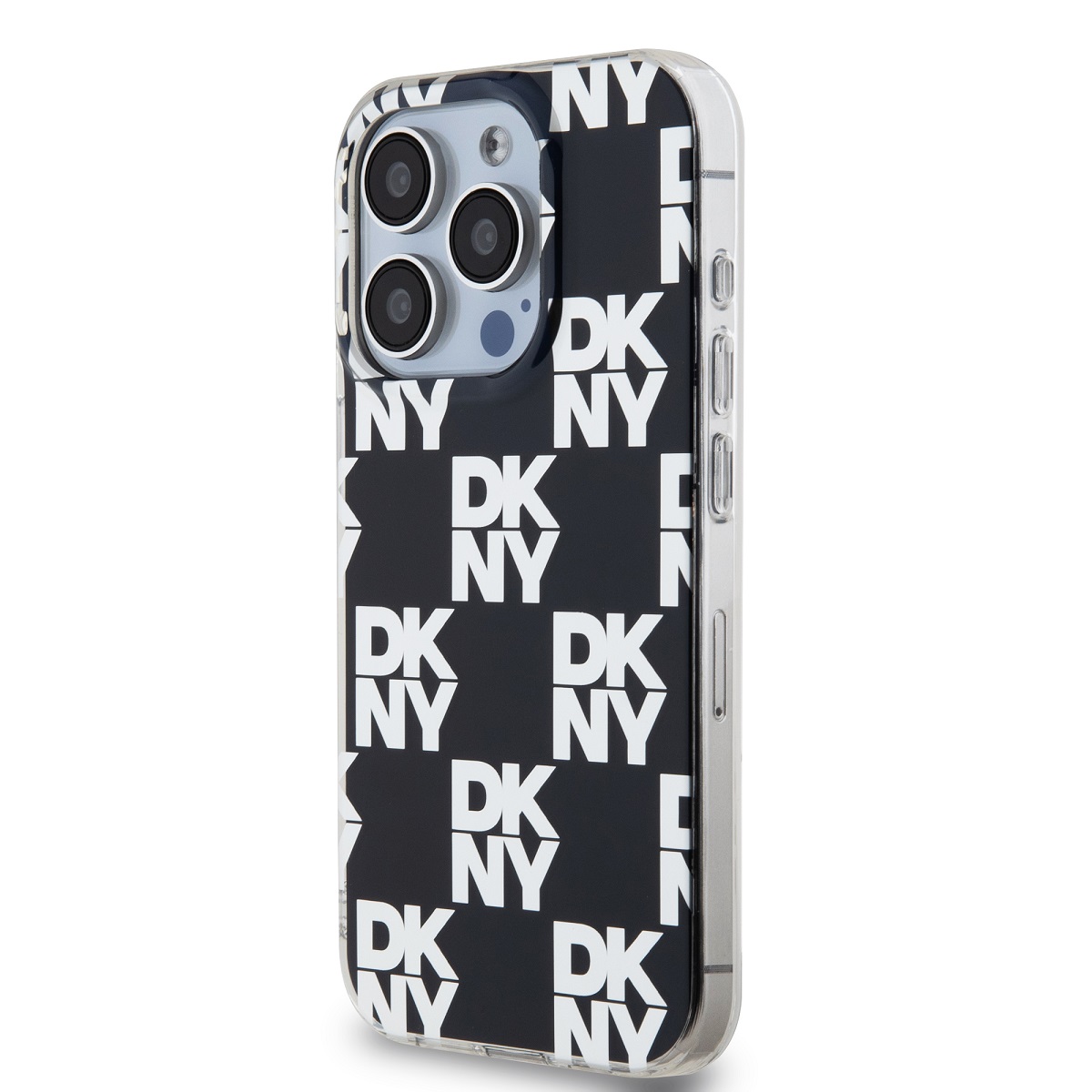 DKNY PC/TPU Checkered Pattern Zadní Kryt pro iPhone 15 Pro Max Black