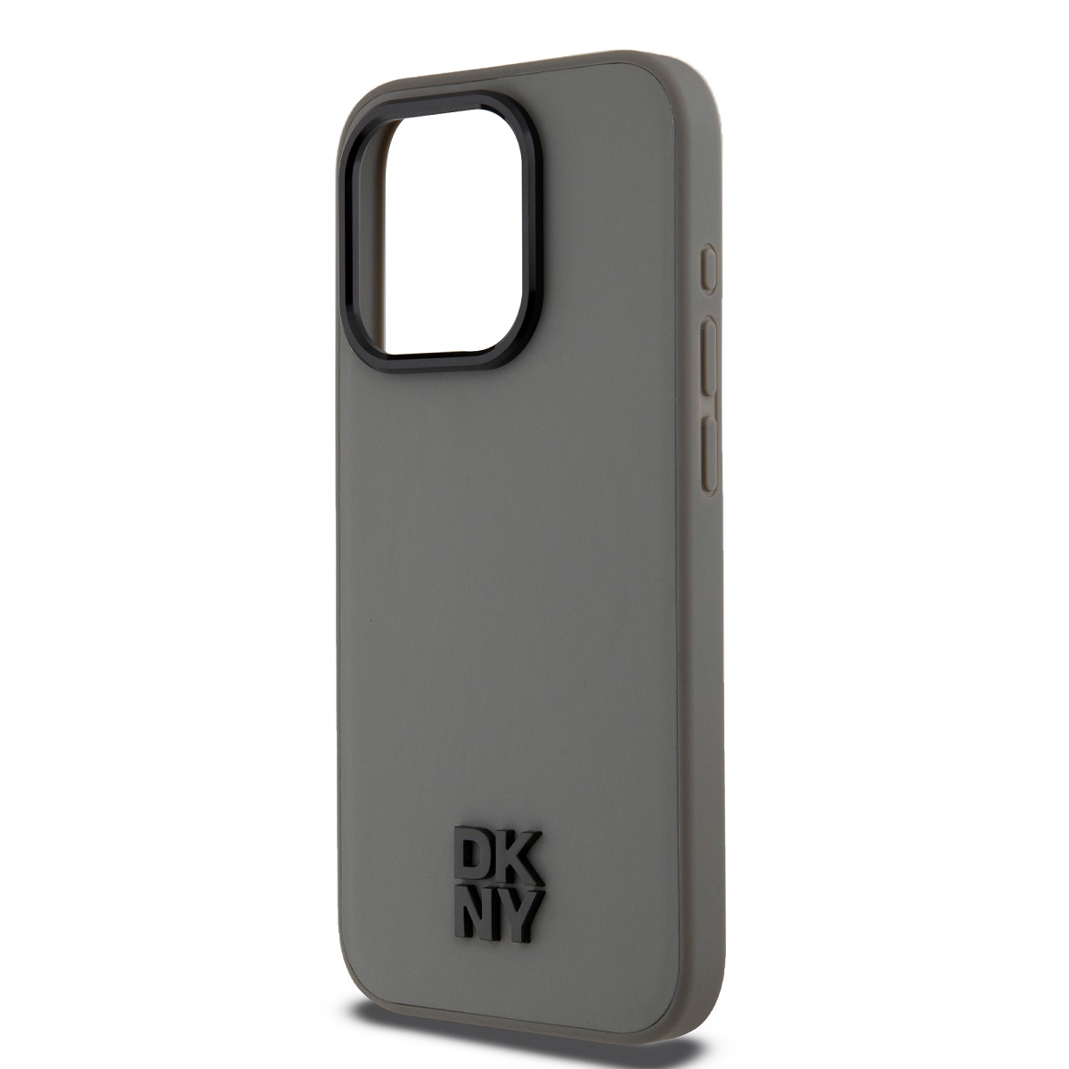 DKNY PU Leather Stack Logo Magsafe Zadní Kryt pro iPhone 15 Pro Max Grey