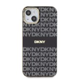 DKNY PC/TPU Repeat Pattern Tonal Stripe Magsafe Zadní Kryt pro iPhone 14 Black