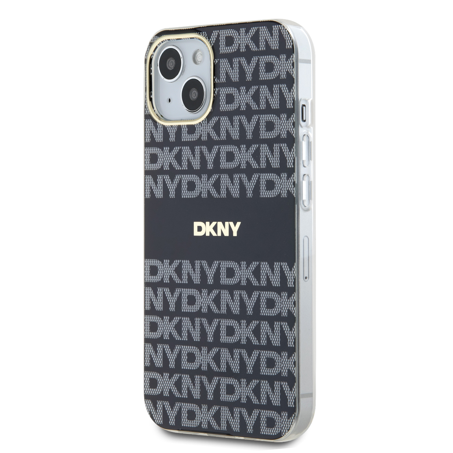 DKNY PC/TPU Repeat Pattern Tonal Stripe Magsafe Zadní Kryt pro iPhone 14 Black