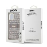 DKNY PC/TPU Repeat Pattern Tonal Stripe Magsafe Zadní Kryt pro iPhone 15 Beige