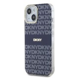 DKNY PC/TPU Repeat Pattern Tonal Stripe Magsafe Zadní Kryt pro iPhone 14 Blue