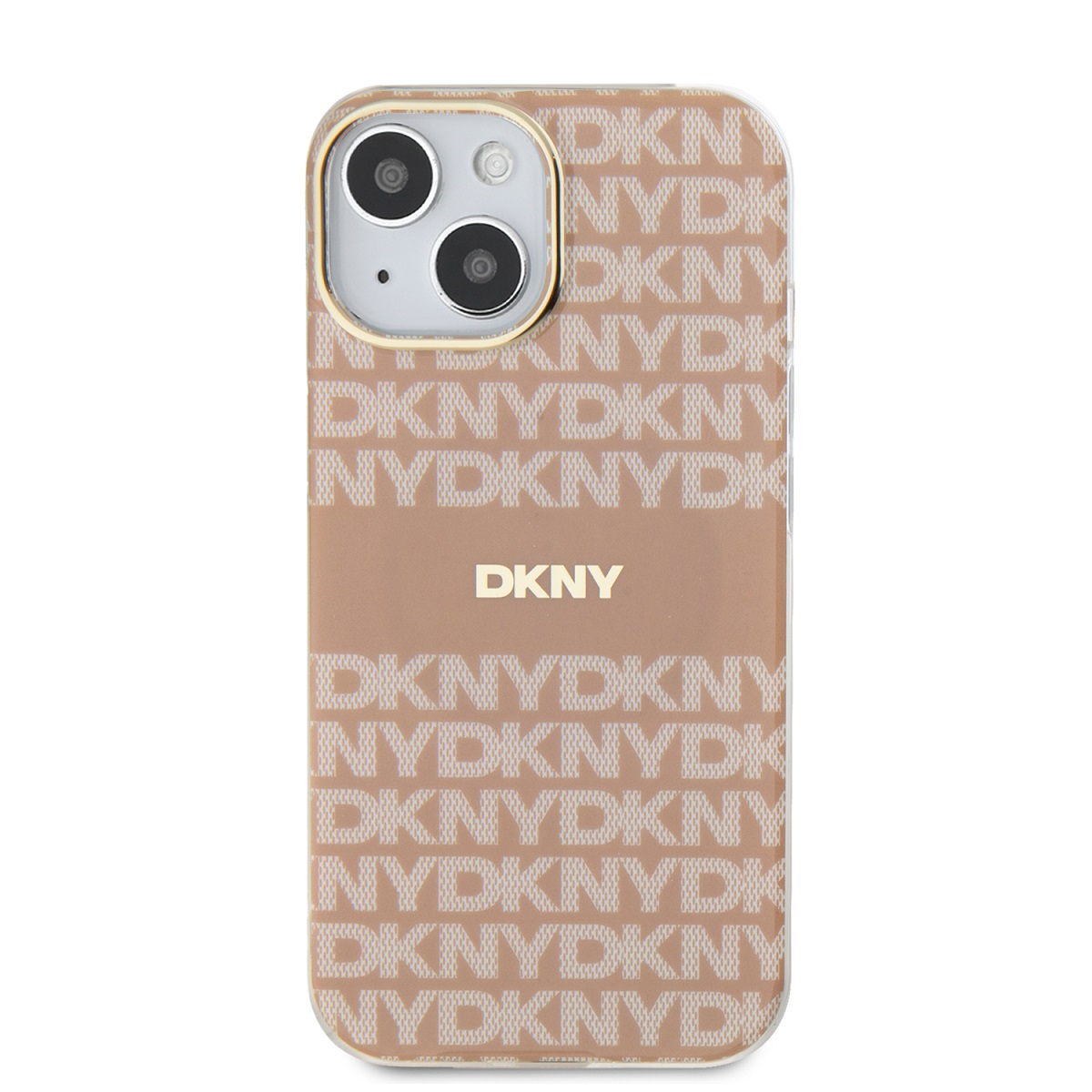 DKNY PC/TPU Repeat Pattern Tonal Stripe Magsafe Zadní Kryt pro iPhone 14 Pink