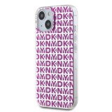 DKNY PC/TPU Repeat Pattern Zadní Kryt pro iPhone 15 Pink