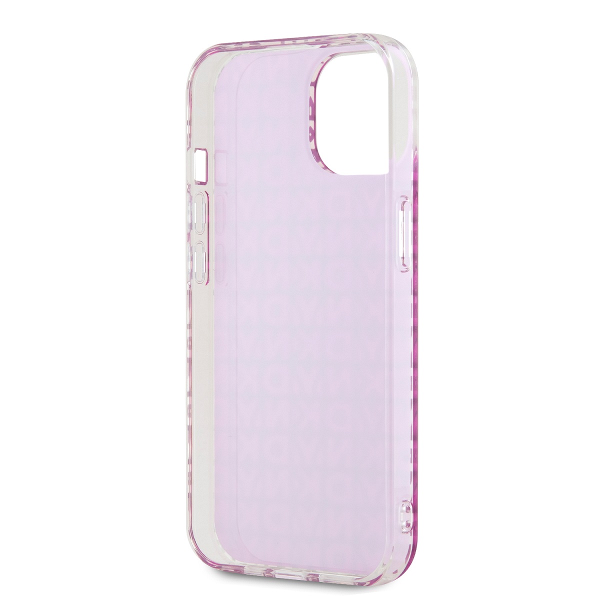 DKNY PC/TPU Repeat Pattern Zadní Kryt pro iPhone 15 Pink