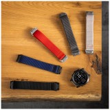 Nylonový řemínek FIXED Nylon Sporty Strap pro Garmin QuickFit 22mm, tmavě modrý