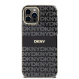 DKNY PC/TPU Repeat Pattern Tonal Stripe Magsafe Zadní Kryt pro iPhone 12/12 Pro Black