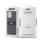 DKNY PC/TPU Repeat Pattern Tonal Stripe Magsafe Zadní Kryt pro iPhone 12/12 Pro Black