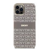 DKNY PC/TPU Repeat Pattern Tonal Stripe Magsafe Zadní Kryt pro iPhone 12/12 Pro Beige