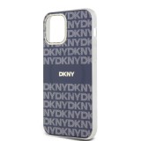 DKNY PC/TPU Repeat Pattern Tonal Stripe Magsafe Zadní Kryt pro iPhone 12/12 Pro Blue