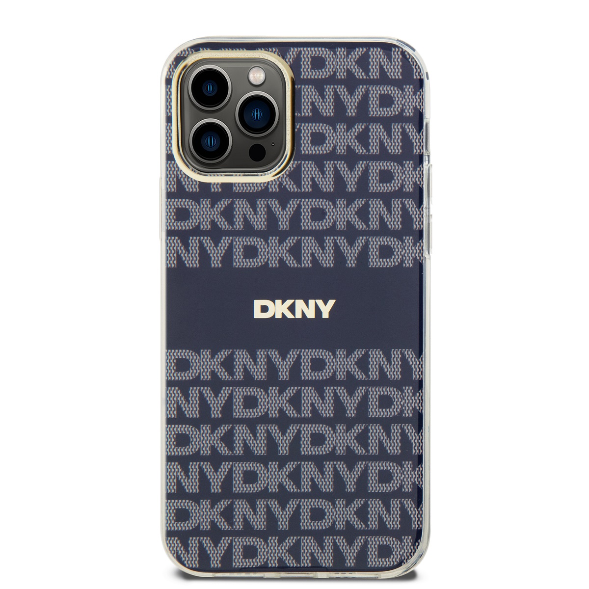 DKNY PC/TPU Repeat Pattern Tonal Stripe Magsafe Zadní Kryt pro iPhone 12/12 Pro Blue