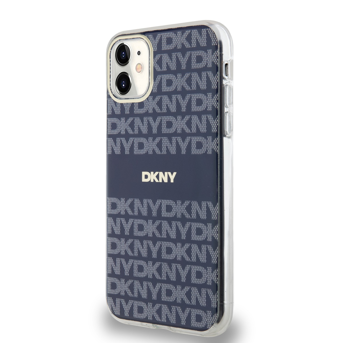 DKNY PC/TPU Repeat Pattern Tonal Stripe Magsafe Zadní Kryt pro iPhone 11 Blue