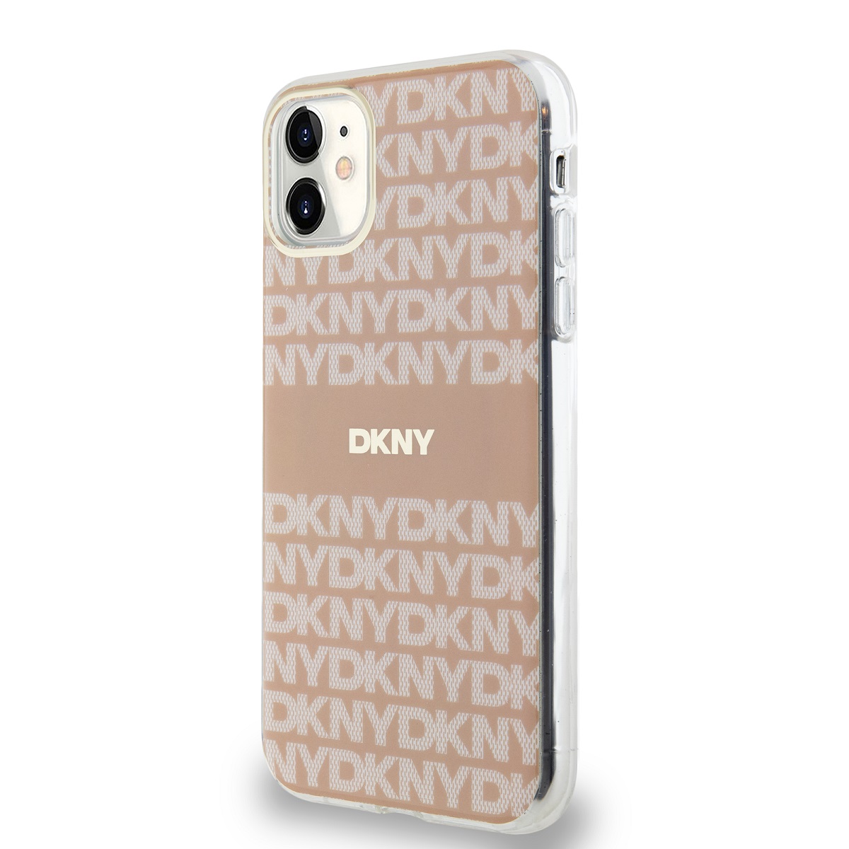 DKNY PC/TPU Repeat Pattern Tonal Stripe Magsafe Zadní Kryt pro iPhone 11 Pink