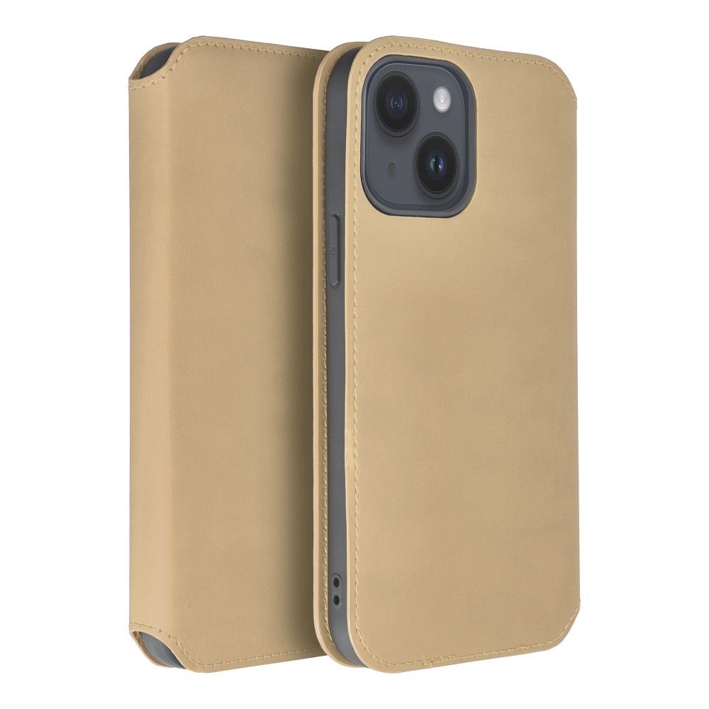 Dual Pocket book for IPHONE 15 PLUS gold