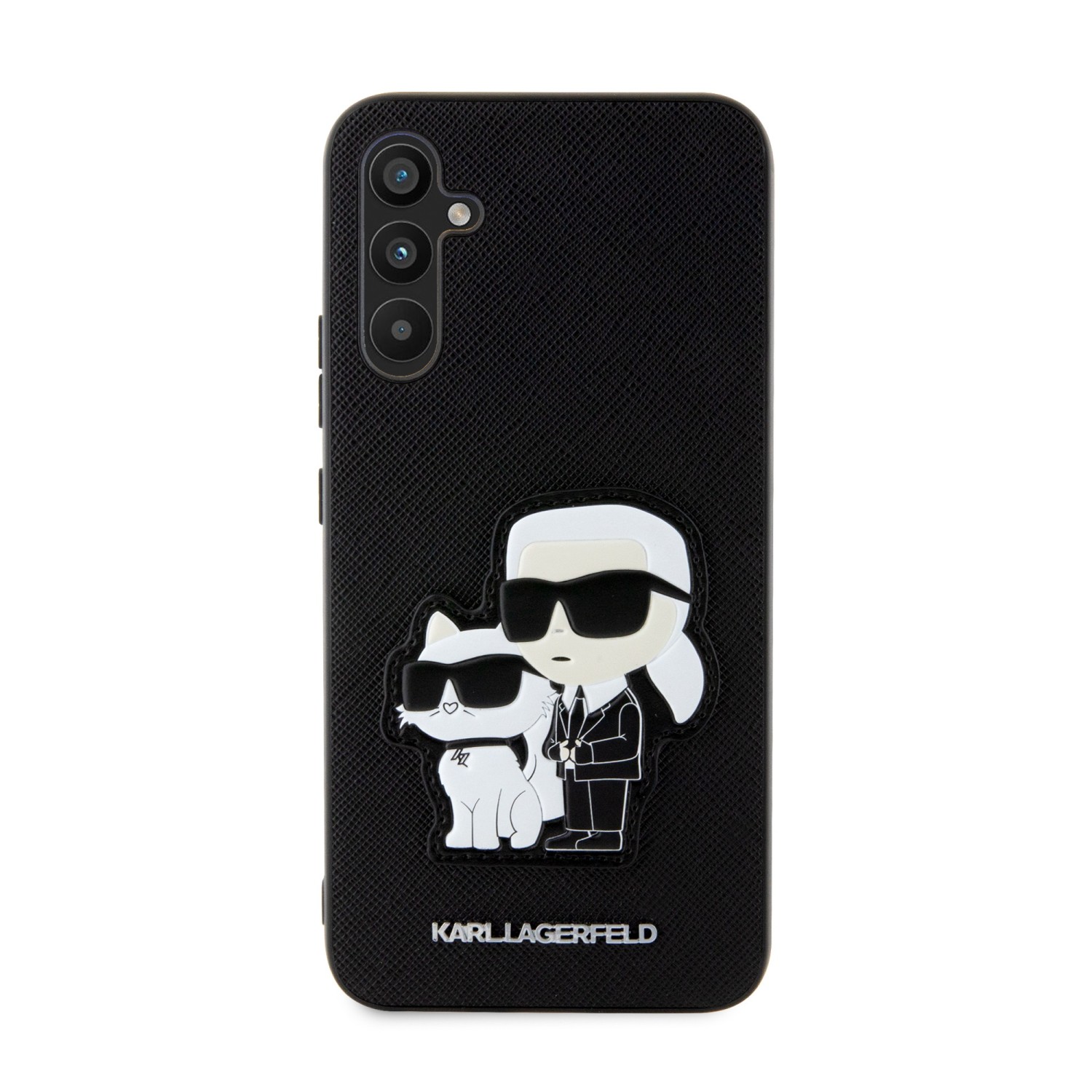 Karl Lagerfeld PU Saffiano Karl and Choupette NFT Zadní Kryt pro Samsung Galaxy A54 5G Black