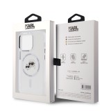 Karl Lagerfeld IML K&CH Heads Metal Frame MagSafe Zadní Kryt pro iPhone 13 Pro Transparent