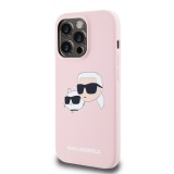 Karl Lagerfeld Liquid Silicone Double Heads Magsafe Zadní Kryt pro iPhone 14 Pro Max Pink